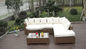 Home Lounge Sofa With Pillow , Synthetic Rattan Sleeper Sofa Bed