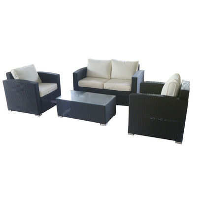 Discount Rattan Furniture Double / Single Wicker Sofa Set With Table
