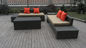 Plastic Rattan Furniture Soft Set With 100x100x70cm Middle Sofa