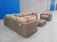 Sectional All Weather Rattan Furniture Wicker Patio Sofa Set Comfortable Cushion